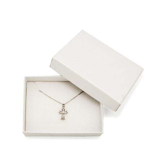 Cadena con Dije Cruz Plata 925 Multicolor Joyeria Religiosa