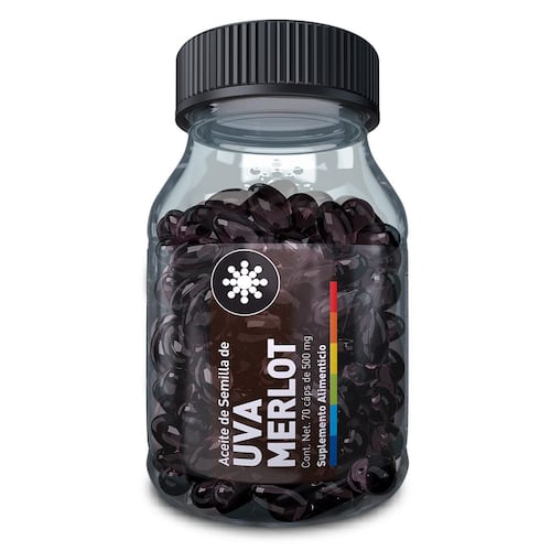 Suplemento Merlot Aceite de Semilla de Uva 70 Cápsulas 500mg Essential Nutrition