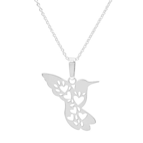 Cadena Con Dije Dije Colibrí Corazones Calados Villalpando