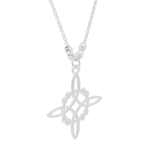 Collar Nudo de Bruja Contorno Espirales Villalpando