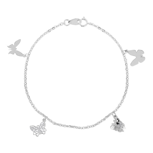Pulsera Plata .925 Mariposas Villalpando