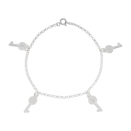 Pulsera Plata .925 Llave de San Benito Villalpando
