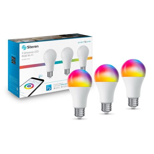 Focos Steren Wifi Paquete 3 Rgb
