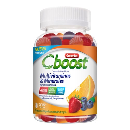 Gomitas C-BOOST Suplemento Alimenticio multi-vitaminico FCO90GOMN