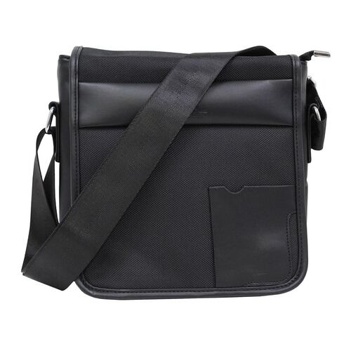 Bandolera Polo Club Diseño Liso Negro para Hombre