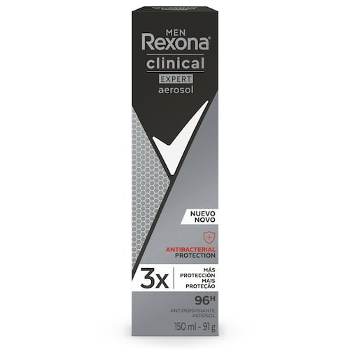 Desodorante Rexona Clinical Antibacterial en Aerosol 150 ml