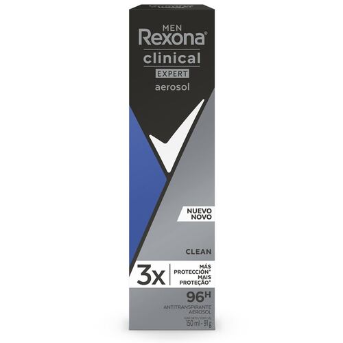 Desodorante Rexona Clinical Clean en Aerosol 150 ml