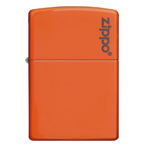 Encendedor Zippo Neon Naranja con Logo Zippo