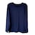 Camiseta cuello redondo afelpado térmico azul marino mediana