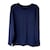 Camiseta cuello redondo afelpado térmico azul marino extra grande