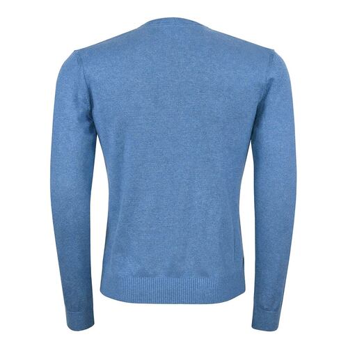 Suéter Polo Club cuello en V talla mediana color azul SPC-21-08