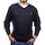 Sweater Polo Club cuello V ca22-103sanch color negro talla mediana