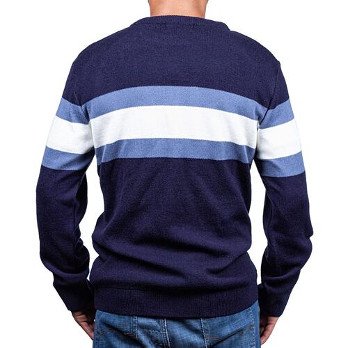 Sweater rayado Polo Club oi23-161sach talla mediana color azul marino