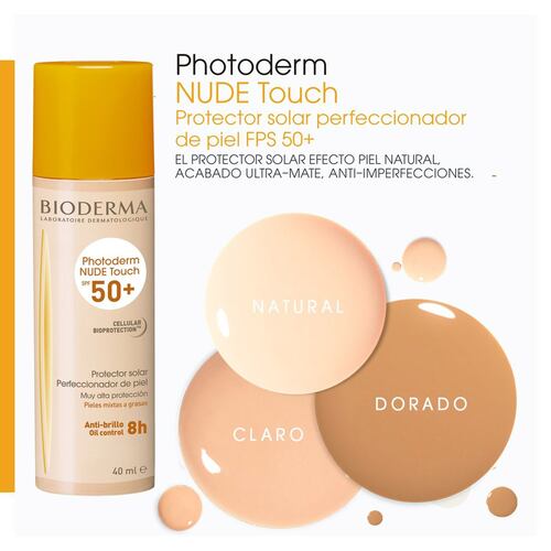 KIT Photoderm Nude Touch Dorado SPF 50+  y Sébium Gel 100 ml