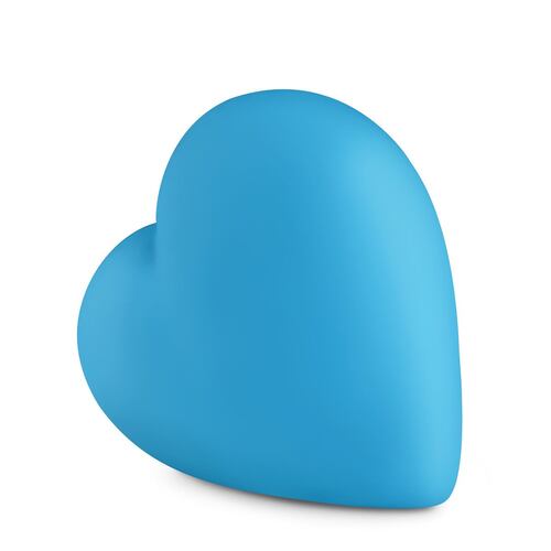 Alcancía de PVC corazón  Azul