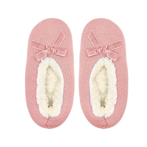 Pantufla María Intima antiderrapante afelpado modelo 99200 talla unitalla color rosa dama