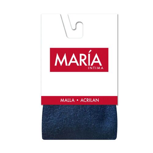 Malla María Intima opaca acrilán modelo 4923 talla chica-mediana color azul marino dama