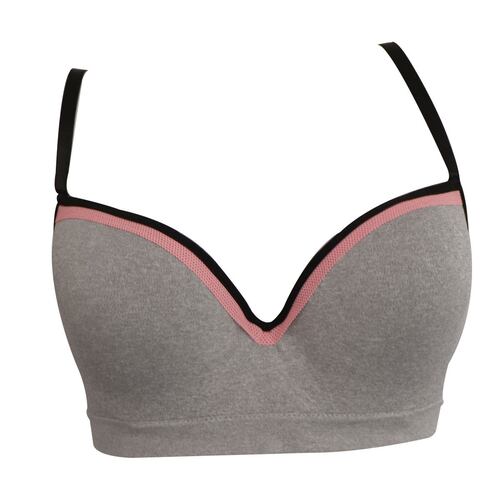 Top Deportivo Carnival extra-grande gris-rosa Para Dama