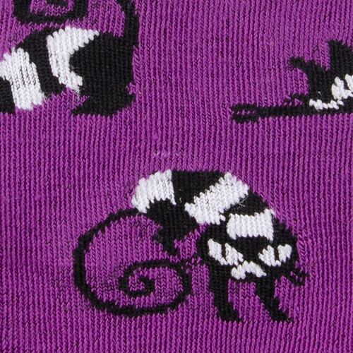 Calcetín Fantasía gato morado Único