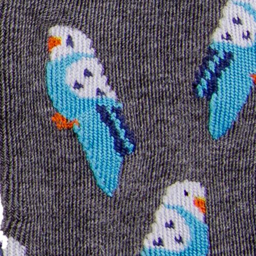 Calcetín Fantasía Periquitos gris Oxford Único