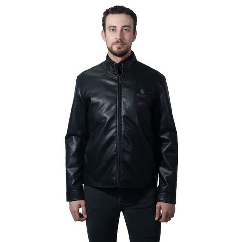 Chamarra Polo Club Color Negro Talla Grande para Hombre