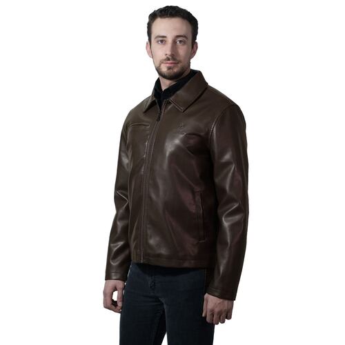 Chamarra Polo Club Color Café Oscuro Talla Grande para Hombre