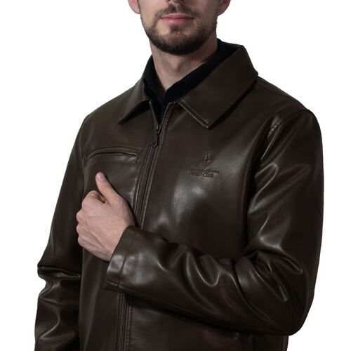 Chamarra Polo Club Color Café Oscuro Talla Grande para Hombre