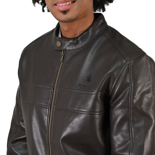 Chamarra Polo Club Color Café Oscuro Talla Mediana para Hombre