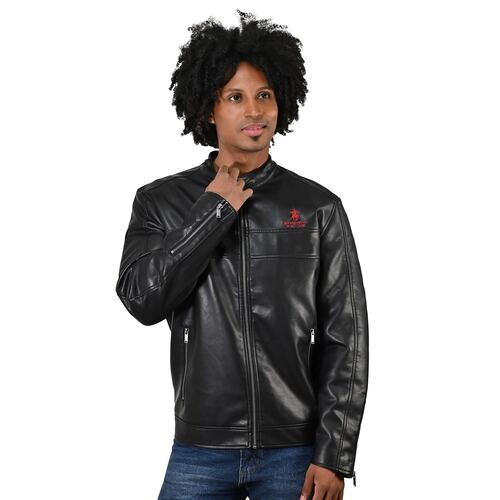 Chamarra Polo Club Color Negro Talla Mediana para Hombre