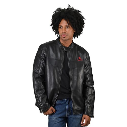 Chamarra Polo Club Color Negro Talla Mediana para Hombre