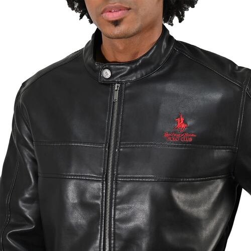 Chamarra Polo Club Color Negro Talla Mediana para Hombre