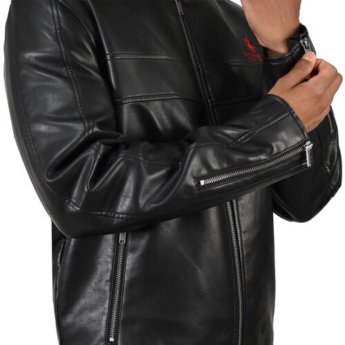Chamarra Polo Club Color Negro Talla Mediana para Hombre
