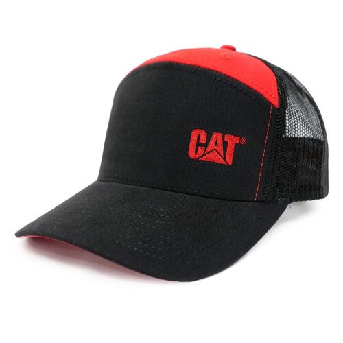 Gorra Cat negra con rojo para hombre