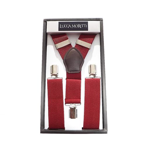Tirantes Lucca Moretti rojo ladrillo