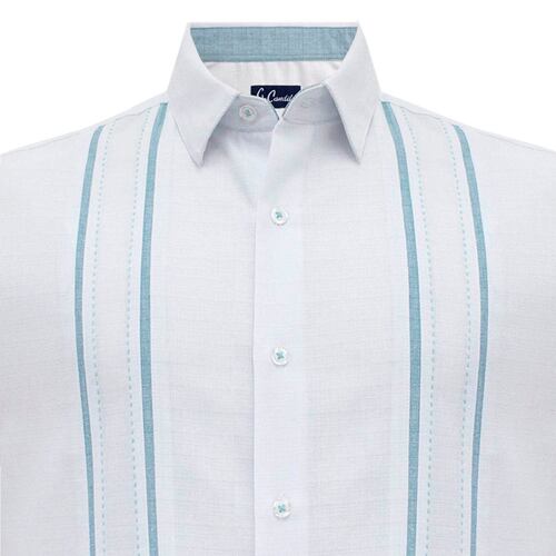 Guayabera manga corta 437ai talla extra-grande color blanco