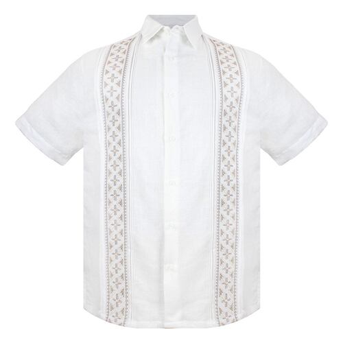 Camisa blanca GCandila manga corta 5729FB talla extra-grande