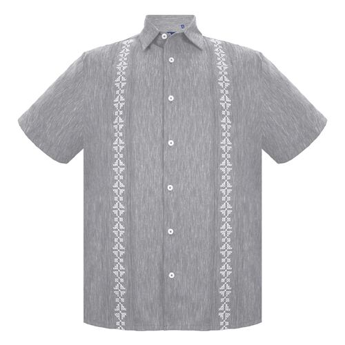 Guayabera GCANDILA Manga Corta Gris Grande Para Hombre