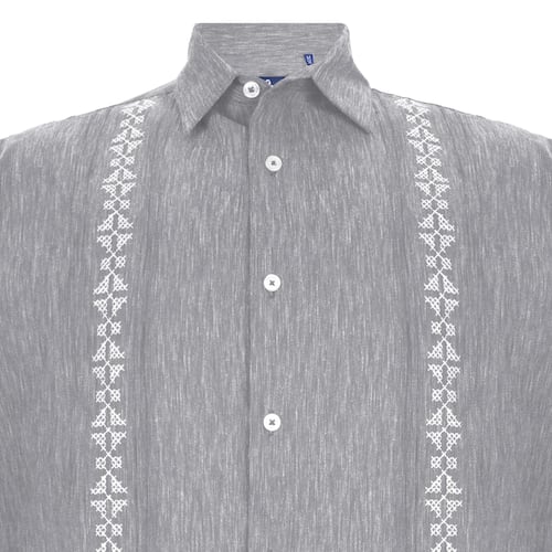 Guayabera GCANDILA Manga Corta Gris Grande Para Hombre