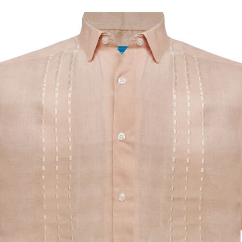 Guayabera Color Manga Corta Color Mandarina Talla Chica para Hombre Gcandila