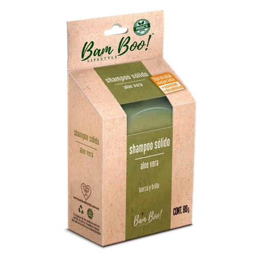 Shampoo Solido Aloe Vera 80 gr Bam Boo! Lifestyle