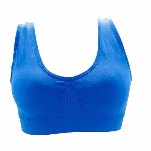 Top Carnival deportivo sin costuras modelo 5388 talla 38B color azul dama
