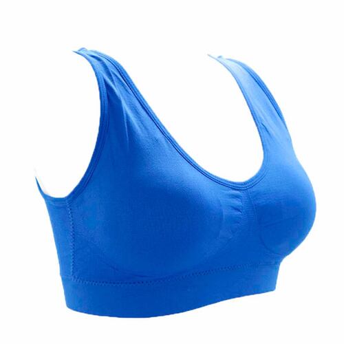 Top Carnival deportivo sin costuras modelo 5388 talla 38B color azul dama