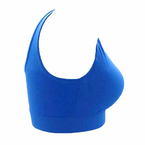 Top Carnival deportivo sin costuras modelo 5388 talla 38B color azul dama