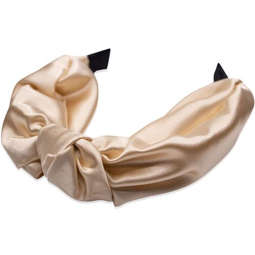 Diadema Dama Turbante Satín Crema
