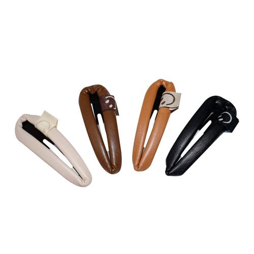 Broches Tipo Piel Para Cabello Happy Face Varios Colores 4 Piezas Phi By Philosophy Jr