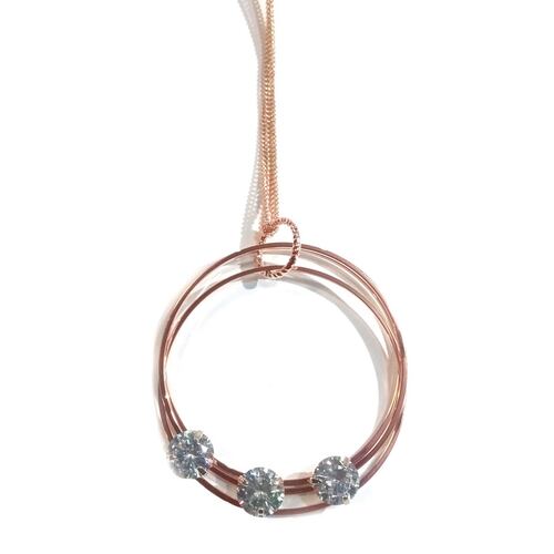 COLLAR EN CIRCULO C/3 ZIRC BCAS 195