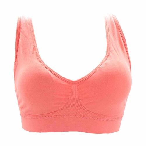 Top Carnival deportivo sin costuras modelo 5388 talla 34B color coral dama