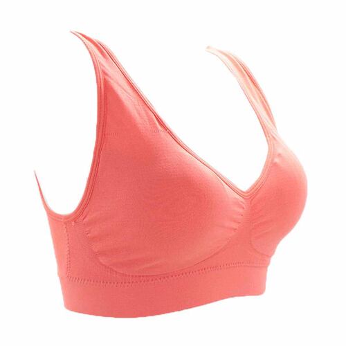 Top Carnival deportivo sin costuras modelo 5388 talla 36B color coral dama