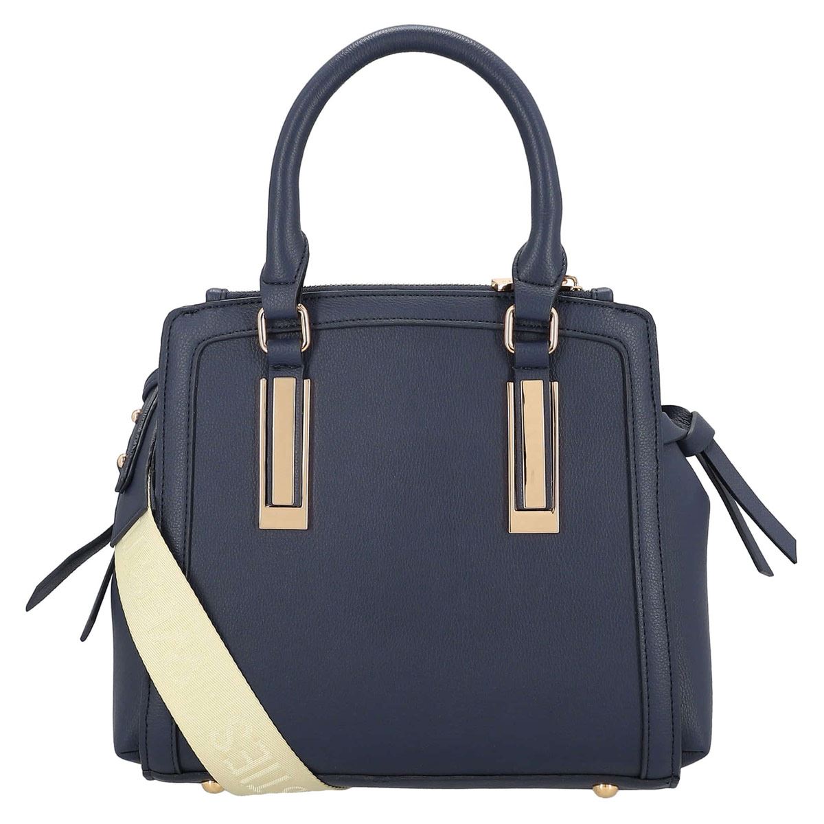 Bolso De Hombro Media Luna Combinación Única Azul Marino - Purificacion