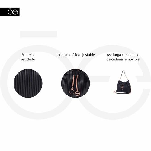 Bolso Drawstring Cloe Beige para Mujer